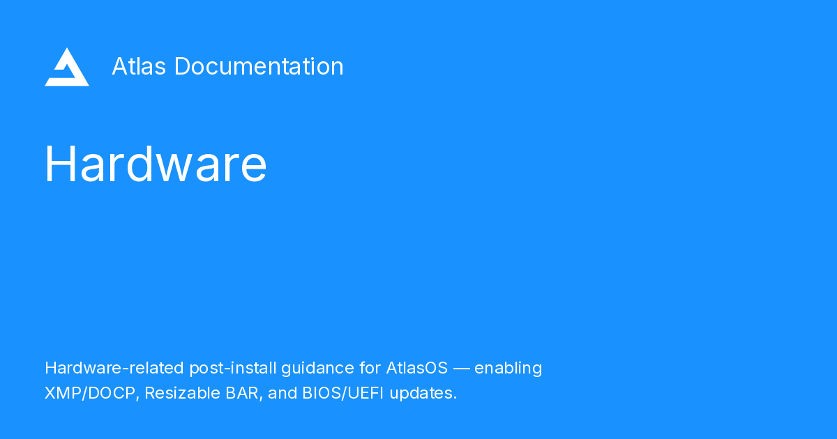 Hardware - Atlas Documentation